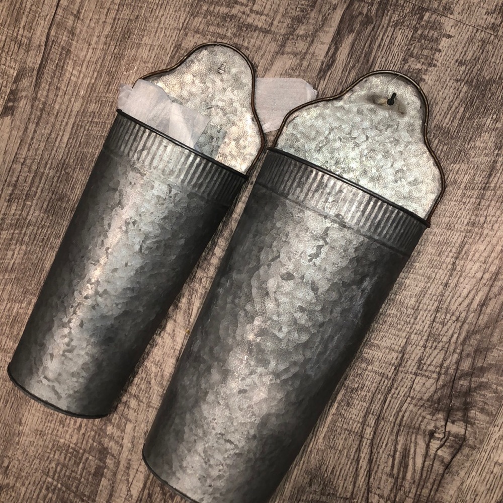 Galvanized steel planters
